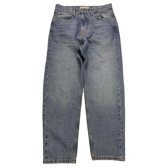 Pull & Bear Jeans Women 30x27 Blue Relaxed Fit Denim - Picture 1 of 9